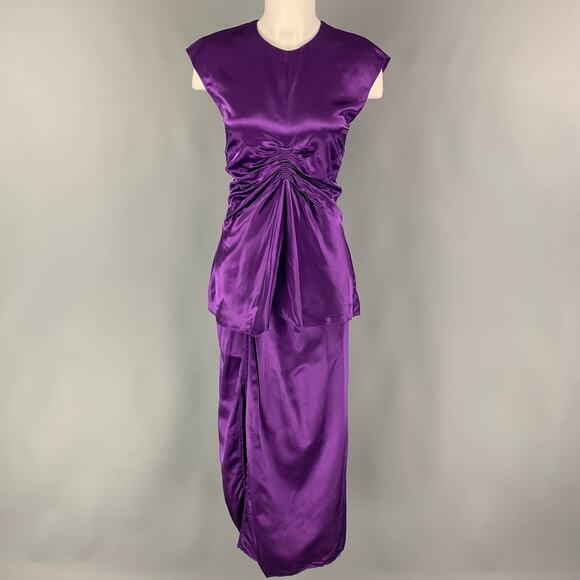 SIES MARJAN Size 4 Purple Ruched Sleeveless Skirt Set - Picture 1 of 8